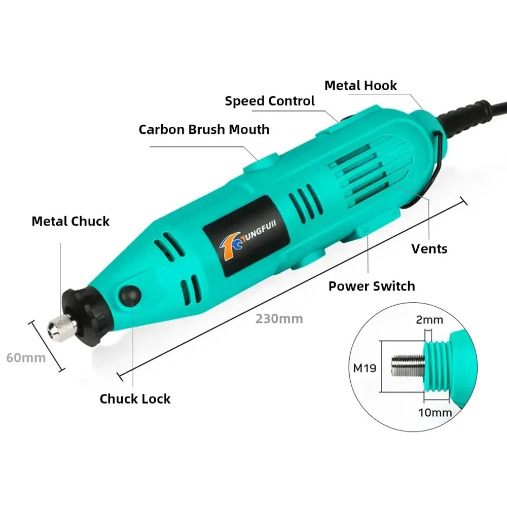 220V/110V Mini Electric Drill Multifunction Drilling Machine Carving Drill Engraving Cutting Accessories Power Tools for Dremel