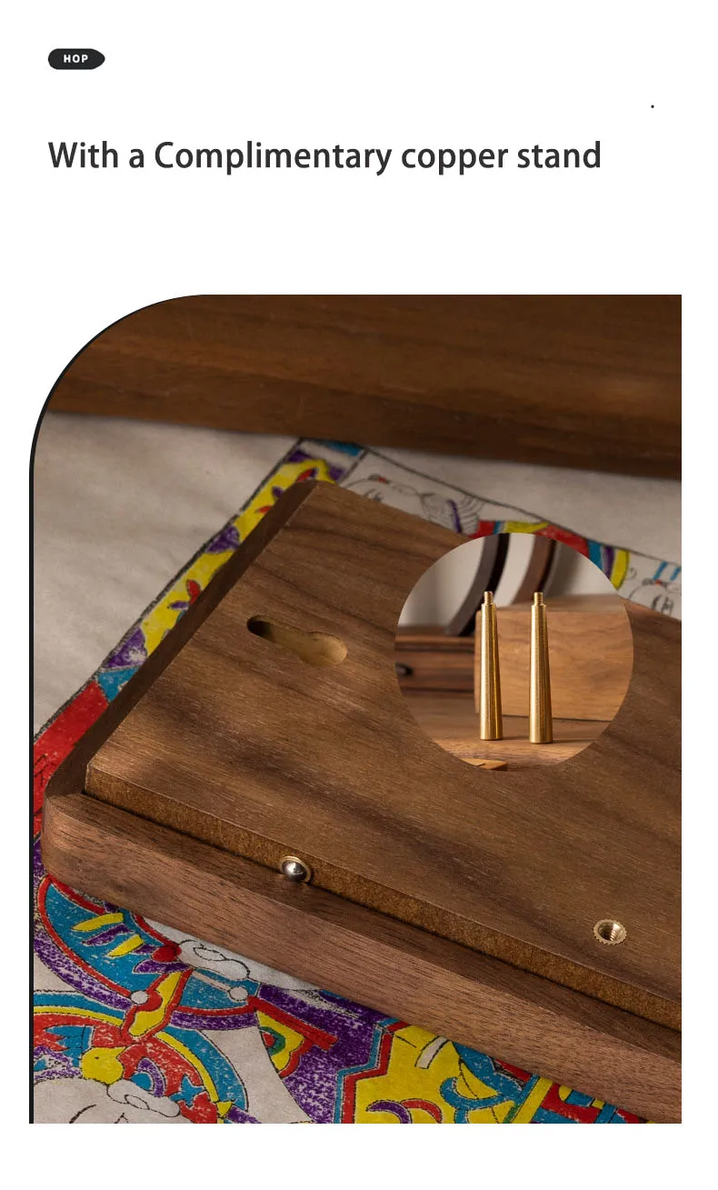 Rectangular Solid Wood Photo Frame High-Quality Black Walnut/Teak Mortise and Tenon Picture Frame Display Stand Desktop Decor