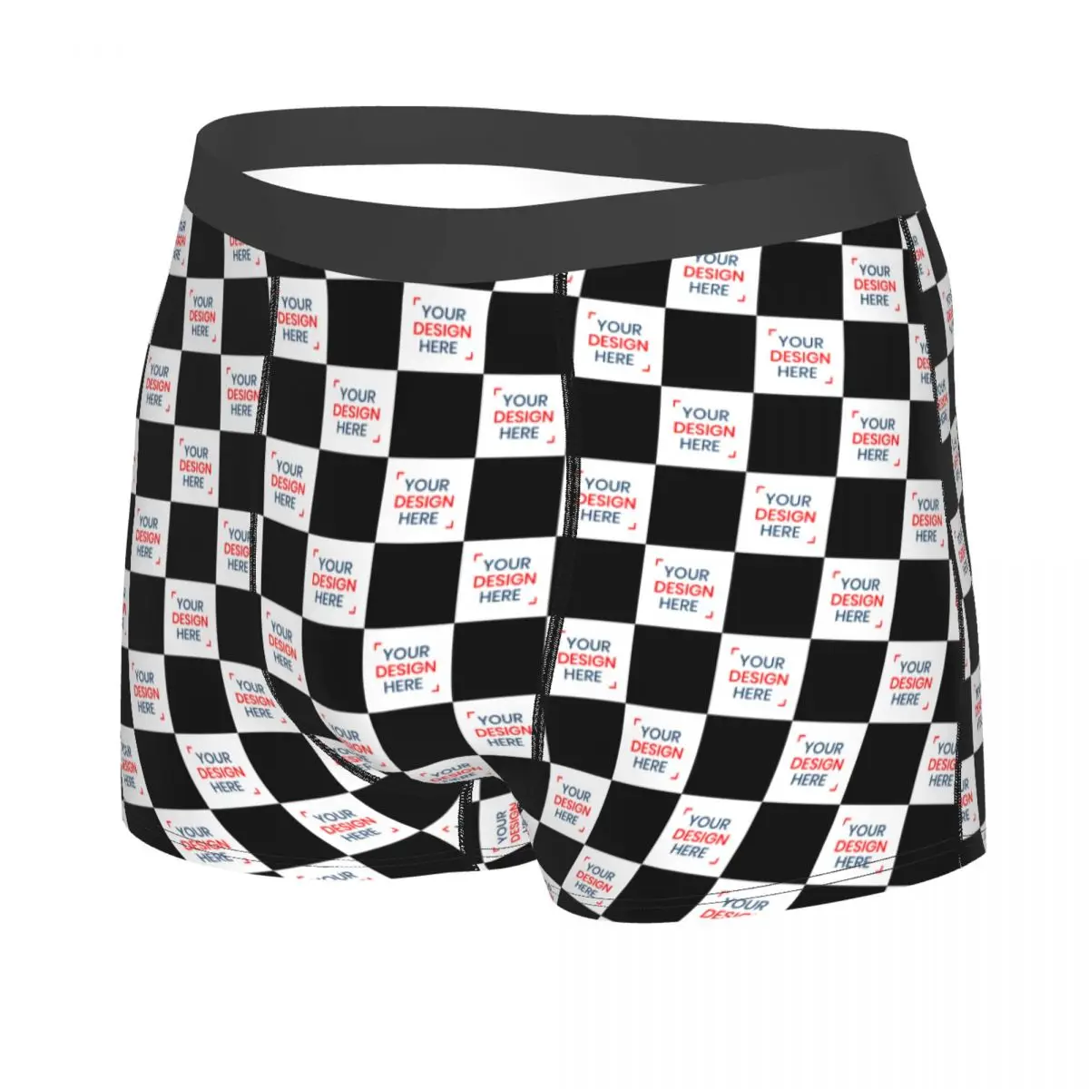 Fashion Personalized Customized Logo Boxers Shorts Underpants Men's Stretch Custom Your Design Here Briefs Underwear - view 2