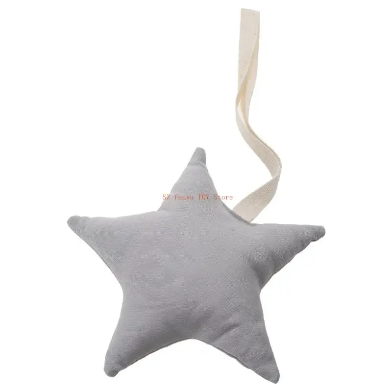96GC الطفل هوة كليب سلسلة قلادة لينة القطن على شكل نجمة مهديء حامل ديكور الدمية الحلمة معلقة حلية