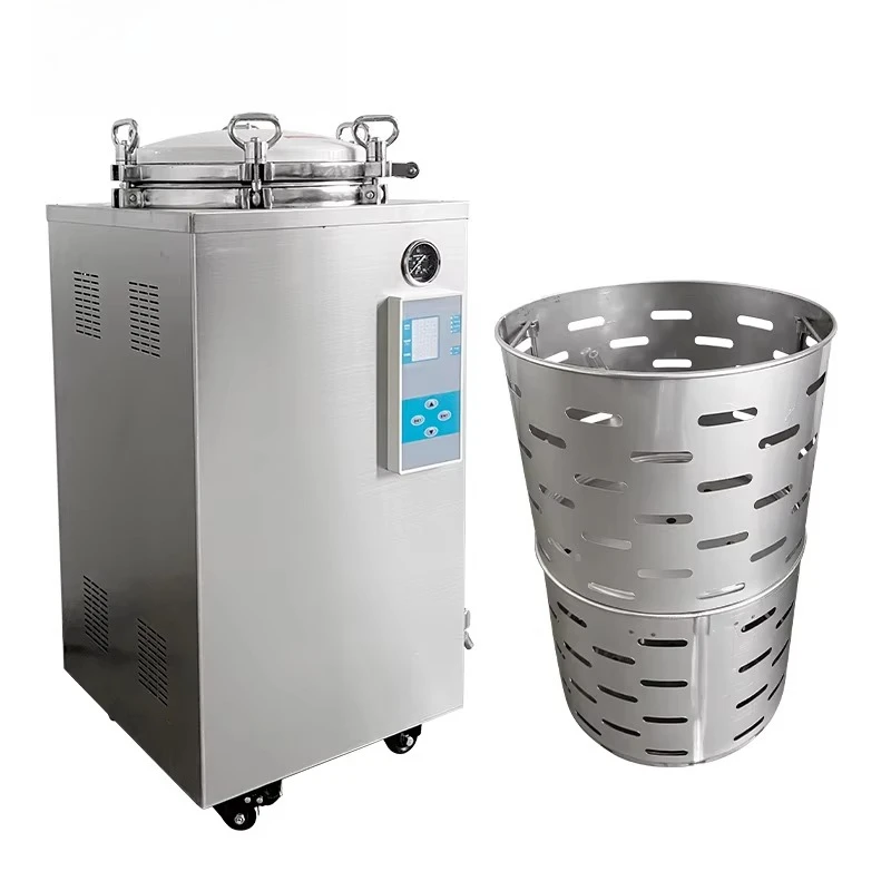 High pressure steam sterilizer for mushroom cultivation laboratory