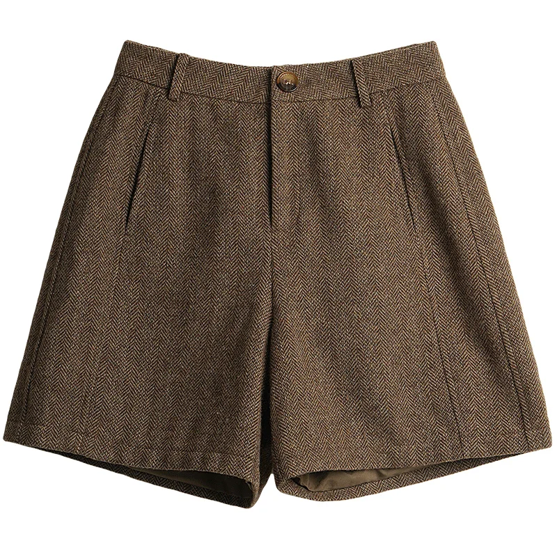 OLrain سراويل نسائية غير رسمية 2025 جديد الخريف عالية الخصر ألف خط الصوفية الصلبة جيب السراويل مكتب سيدة الملابس النسائية O57QK001515 #6