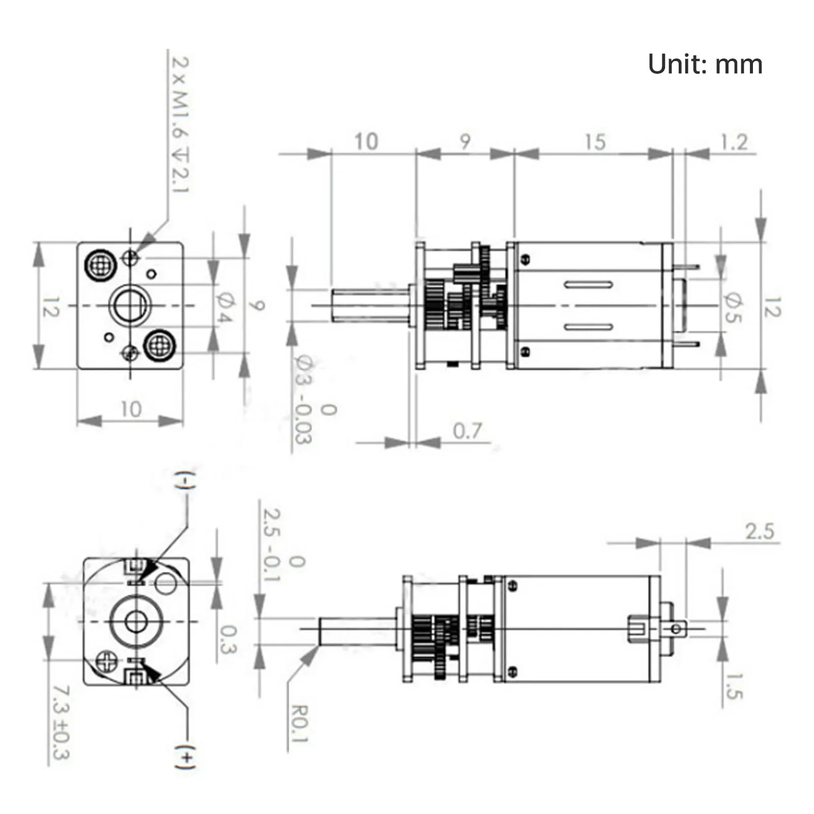N20 محرك تروس صغير 3 فولت 6 فولت 12 فولت 30-1000 دورة في الدقيقة محرك تخفيض سرعة عزم دوران عالي مع علبة تروس معدنية للقفل الذكي/سيارة RC/نموذج الروبوت