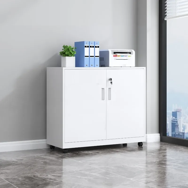 Password Iron File Cabinet Low Cabinet Office Mobile Locked Drawer Cabinet Storage Table Mobile