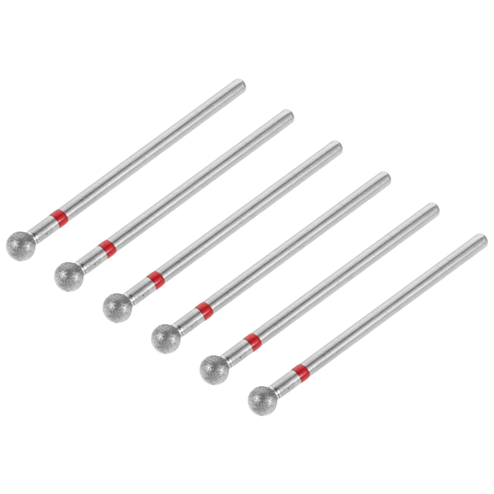 6 stuks nagelpolijstkop balvormige diamanten nagelboren set professionele manicure booraccessoires fijne korrel gellak