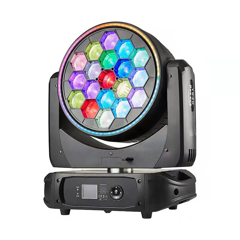 19x40W Big Bee-Eyes & LED strip moving head light Stage show dmx512 light night club wedding party club bar event show