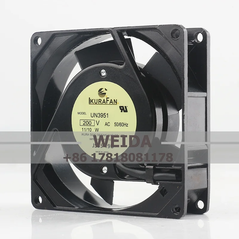 الأصلي حقيقية IKURA مروحة 220 فولت 230 فولت التيار المتناوب 200 فولت 11/10 واط 50/60 هرتز 9025 90X90X25 مللي متر 9 سنتيمتر محول تردد الألومنيوم UN3951 مروحة التبريد