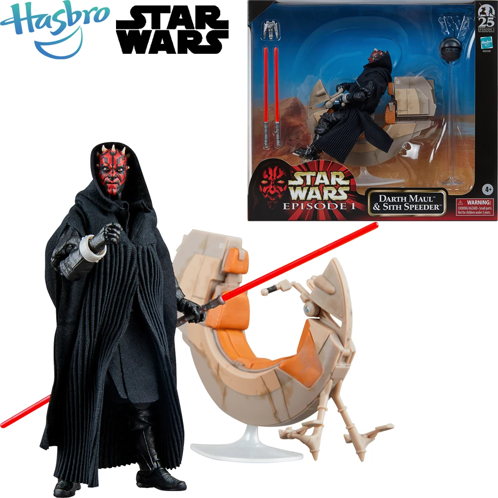 

In Stock Original Hasbro Star Wars The Black Series Darth Maul & Sith Speeder Collectible Model Toys Action Figures Dolls Gifts