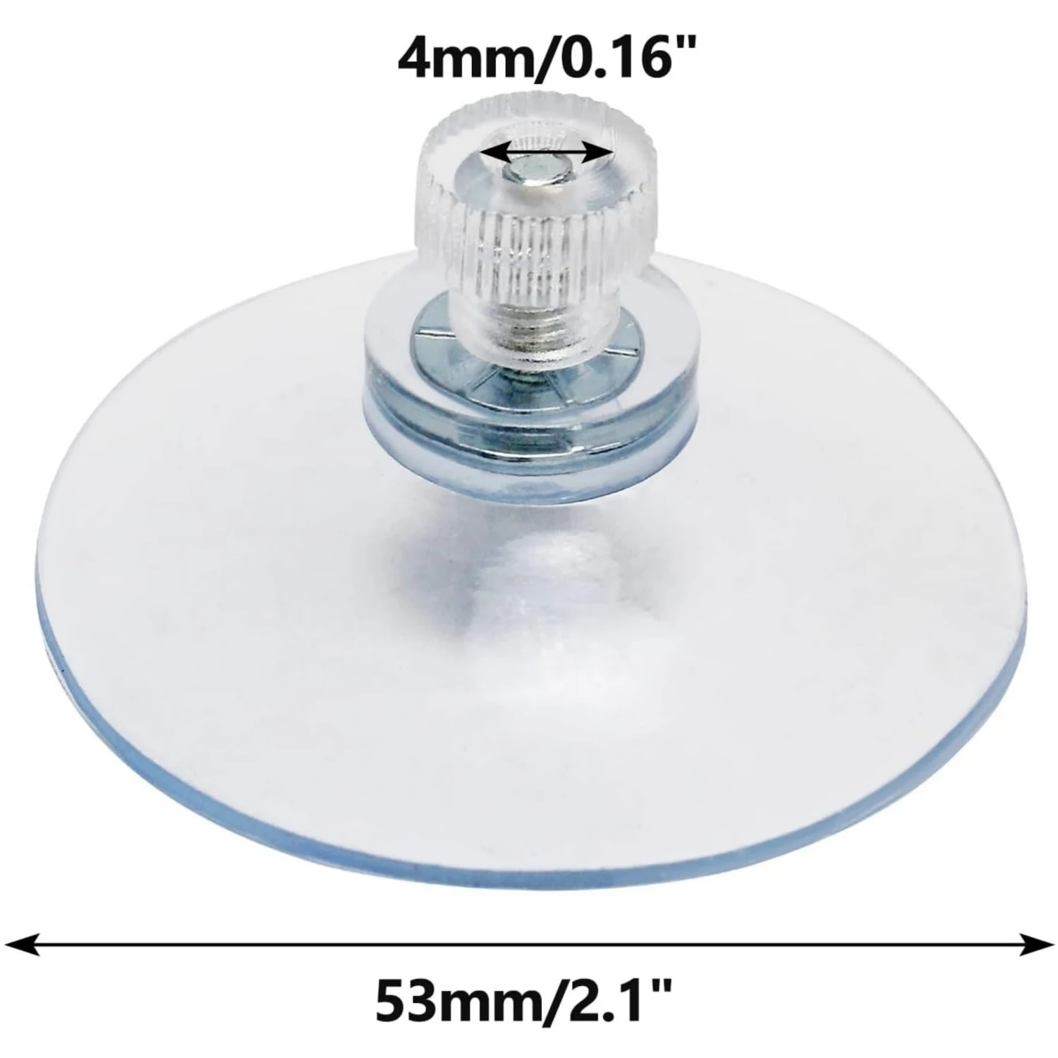 5/10 Stück PVC-Sauger mit Schraubenmutter, 25/32/41/53 mm, rund, stark, transparent, Saugnäpfe für Auto, Schatten, Glas, Wand, Tür, Glas, Fenster