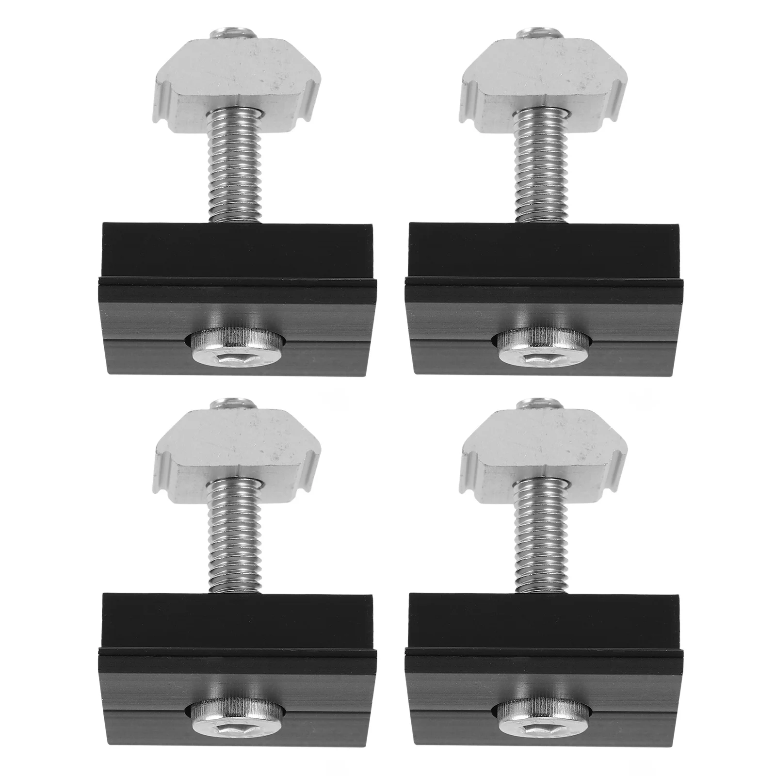 

4pcs Solar Panel Mid Clamps Aluminum Alloy Roof Mounting Brackets For Rv Boat Caravan Solar Panel Mounting Hardware