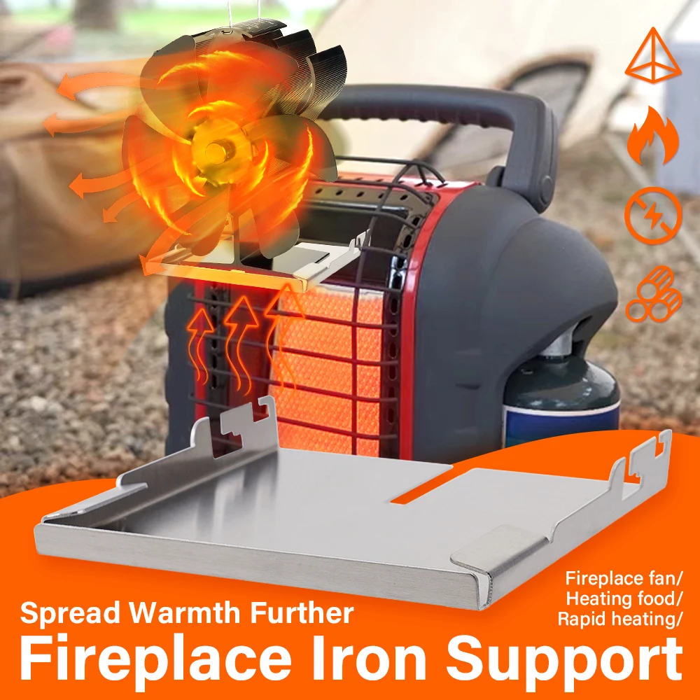 Stove Fan Bracket for Fireplace Fan/Heated Stuff Shelf Stand Wood Stove Fan Iron Mounting Bracket Outdoor Heater Accessories