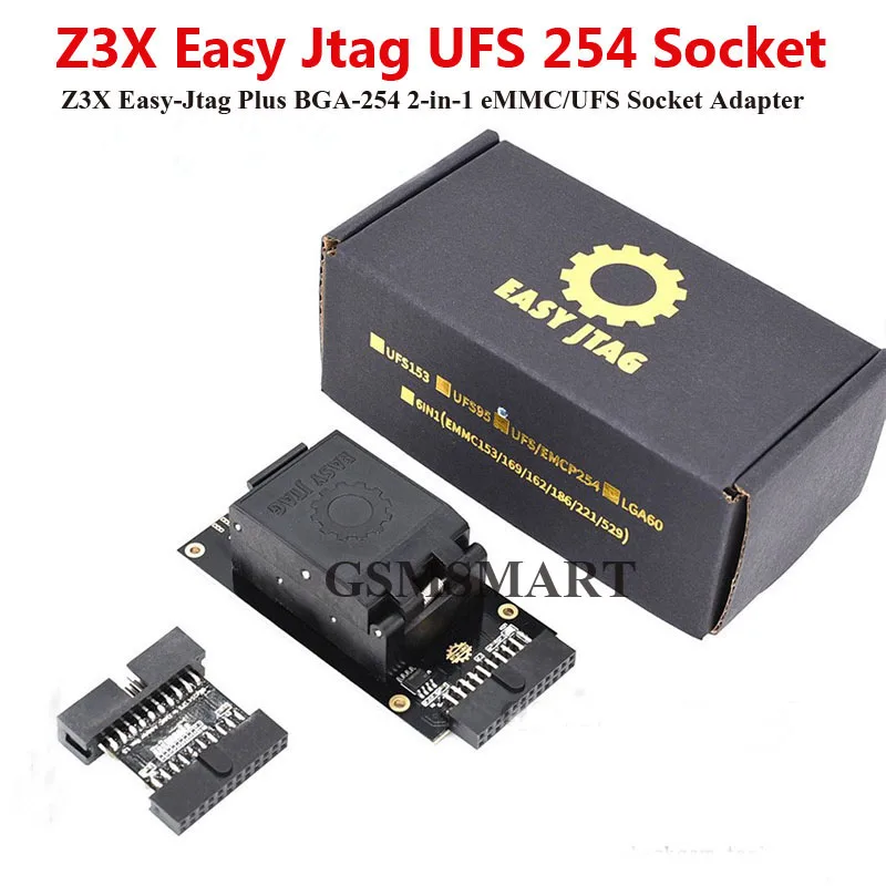 الأصلي سهل JTAG UFS BGA-254 2 في 1 محول UFS المقبس مع Z3X Easy Jtag Plus Box