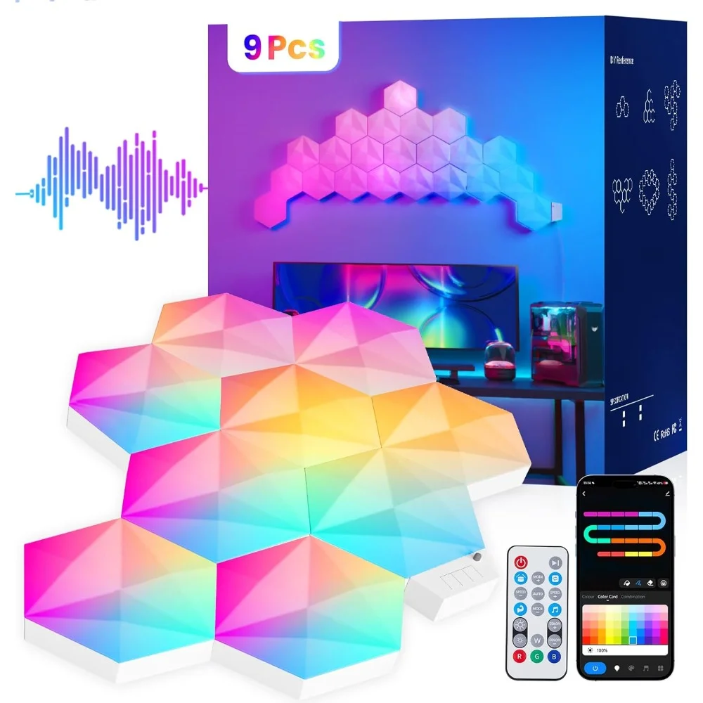 ترقية RGB IC مسدس أضواء LED الإنزلاق عرافة ضوء لوحات الذكية وحدات عرافة البلاط الموسيقى مزامنة APP التحكم الصوتي #1