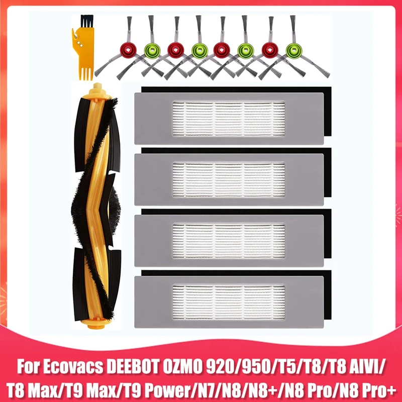 Replacement Parts For Ecovacs Deebot OZMO T9 T8 T8 Max T8 AIVI T5 & N8 N5 Series Robot Vacuum Cleaner Accessories Kit