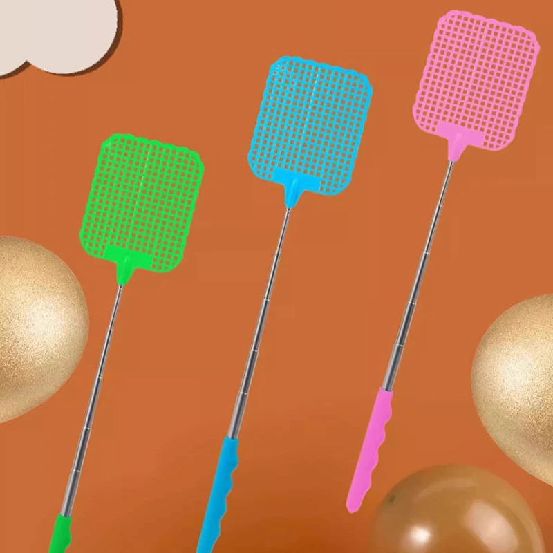 Multifunctional Mini Home Retractable Fly Swatter Non-slip Handle Summer Mosquito Swatter Extendable Fly Swatter Insect Swat