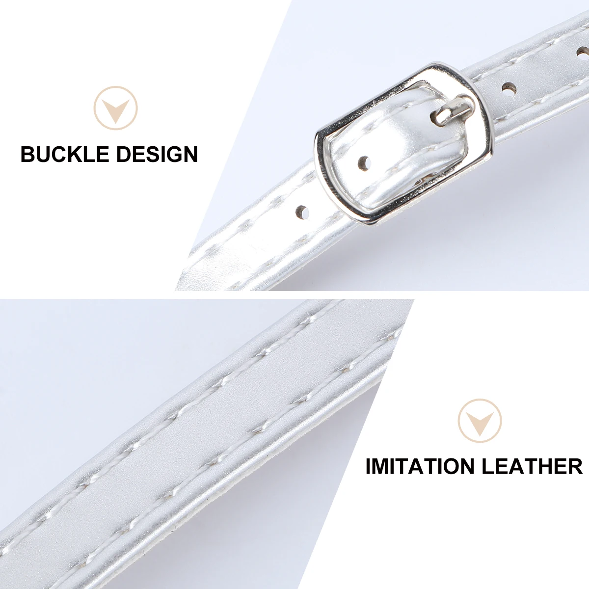 

Anti-drop Shoelaces for High Heels Lightweight Detachable Cross Straps Replacement Faux Sandals Tan White Women Pu Material