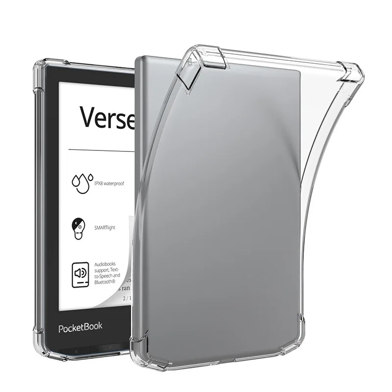Clear Shockproof TPU Case for PocketBook Verse PB629 Verse Pro PB634 Pro Color E‑Reader Transparent Protective Cover