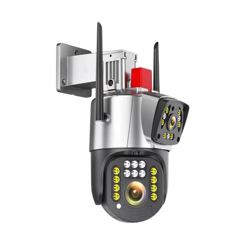4MP UHD  Dual  Lens  Wireless PTZ wifi Alarm  IP Dome Camera Full Color AI Humanoid Detection Security CCTV Baby Monitor