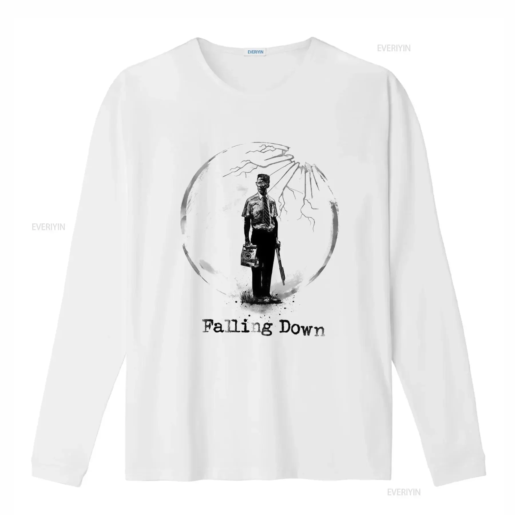 Falling Down Movie Poster T Shirt Michael Douglas Print White Sizes S 5XL vintage Washed graphic Versatile homme Stretched