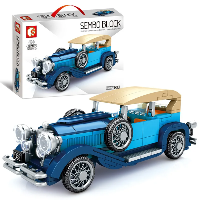 

348 шт. Знаменитая машина: 1930 Duesenberg Модель J 607407 серия автомобилей Строительный блок Сборка кирпичей для детей