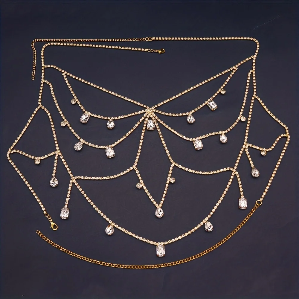 مجموعة شورت من حجر الراين الكريستالي اللامع ، مجوهرات حفلات النادي الليلي الرومانسية ، إكسسوارات الموضة الفاخرة