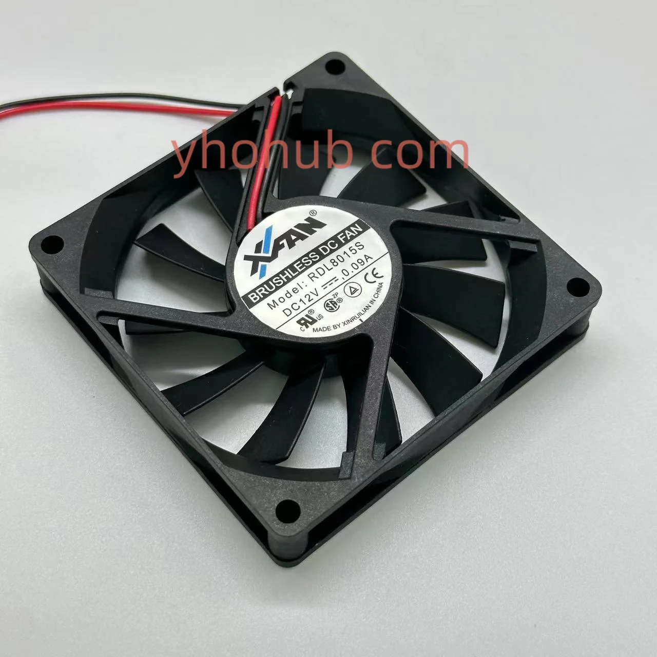 XFAN RDL8015S Server Cooling Fan DC 12V 0.09A 80x80x15mm 2-Wire