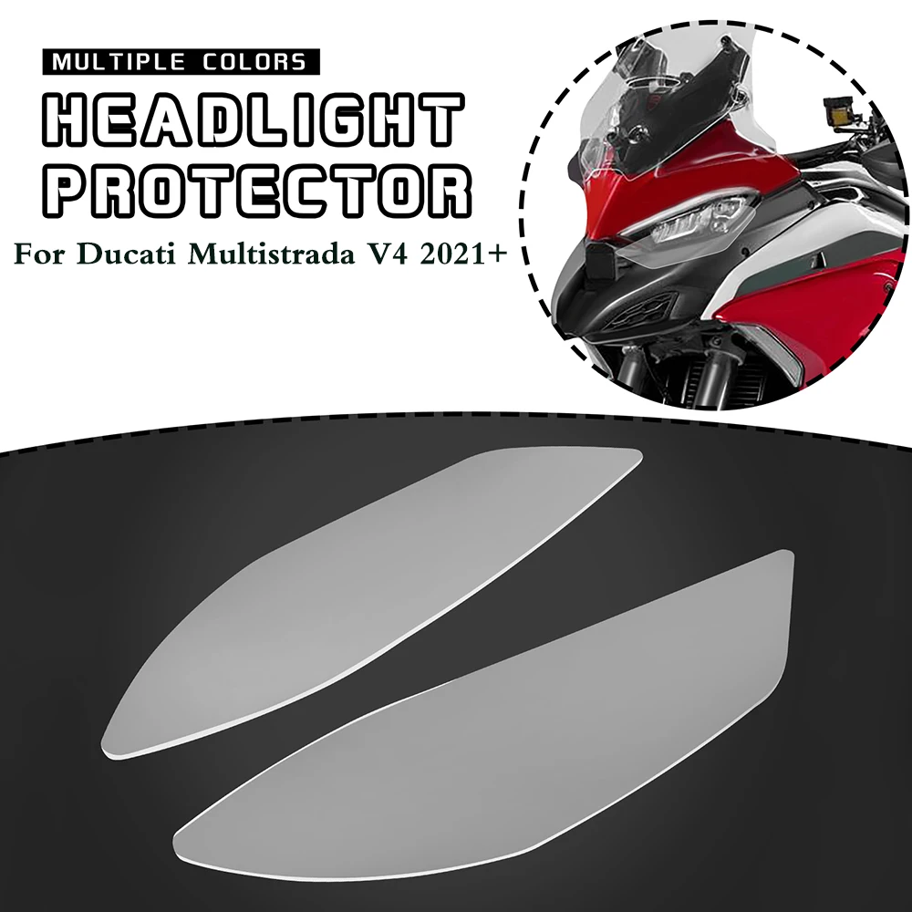 

For Ducati Multistrada V4 V4S 2020-2024 2023 Motorcycle Front Headlight Grille Guard Headlamp Shield Screen Lens Protector