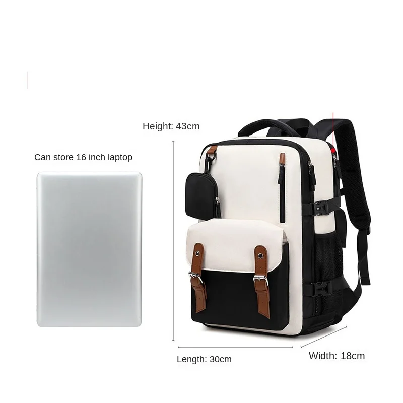 Zaino casual unisex, zaino per studenti separato asciutto e bagnato di grande capacità, borsa per laptop da viaggio a breve distanza bolsas de viaje zaino