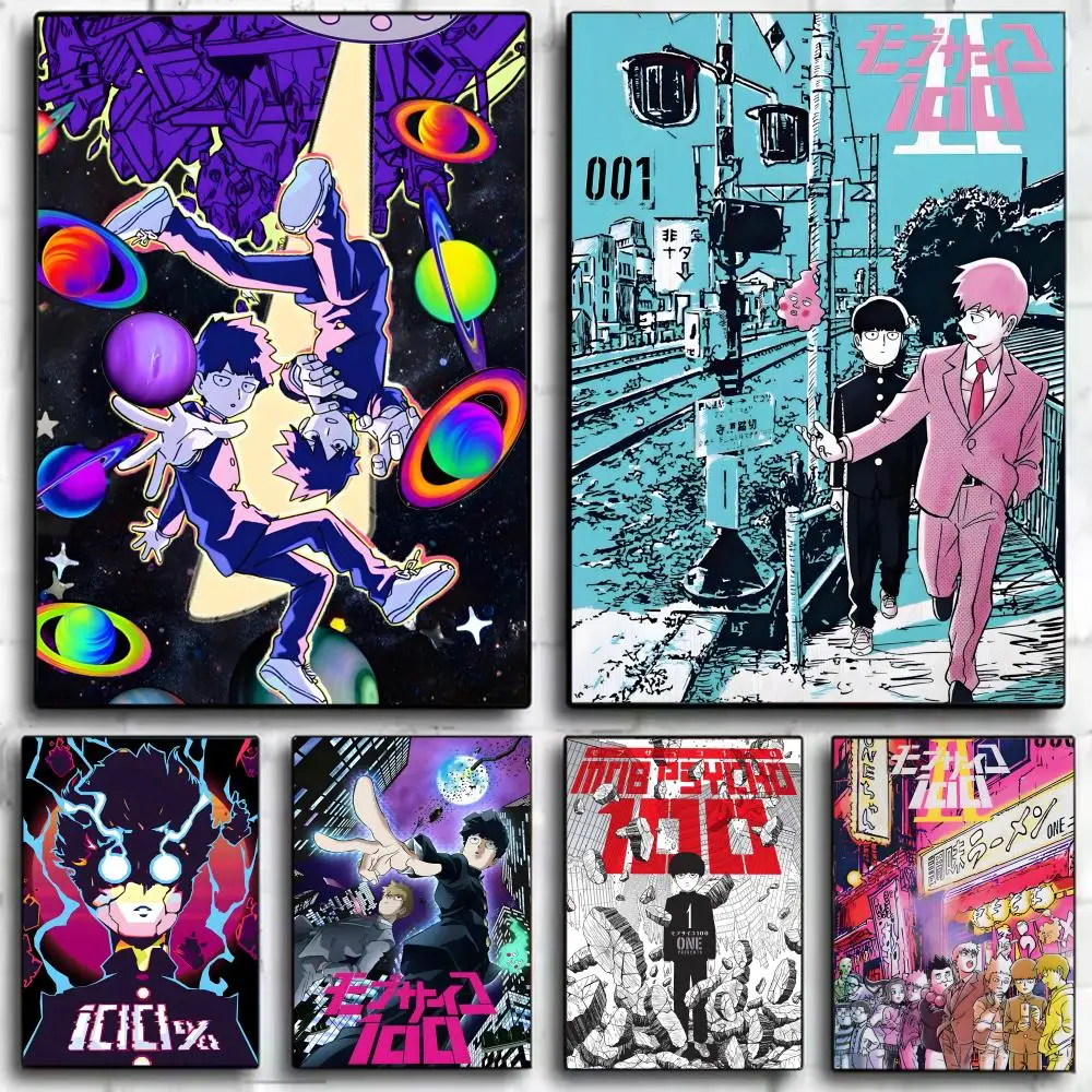 أنيمي موب النفسي 100 ملصق جدار الفن طباعة ملصق ديكور جدارية ديكور المنزل هدية غير المؤطرة