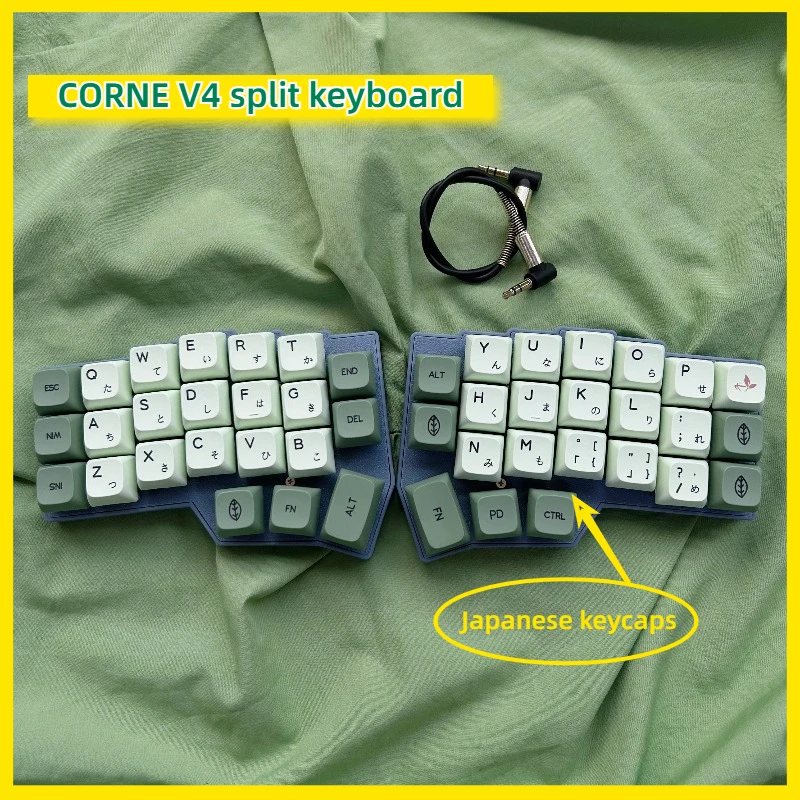 

Japanese CORNE V4 Split Keyboard Wired Single Mode RGB Hot Swappable Ergonomics Mechanical Keyboard Support VIAL Key Change