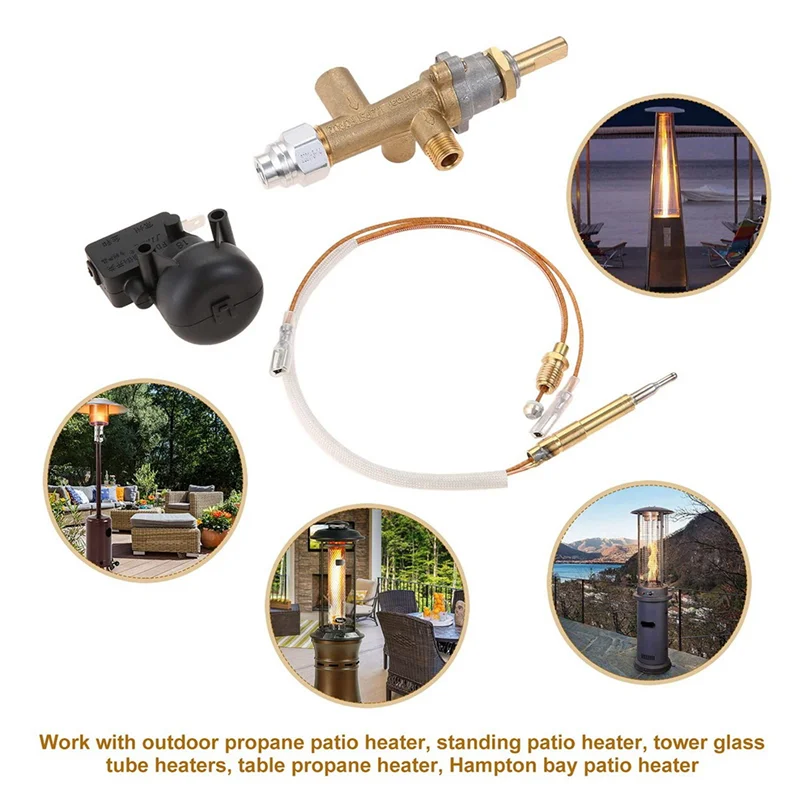 ABGR-2X سخان فناء صمام التحكم الحرارية الاستشعار تفريغ مقبض مفتاح التشغيل البروبان غاز البترول المسال حفرة النار التحكم السلامة الطيار ميناء مجموعة