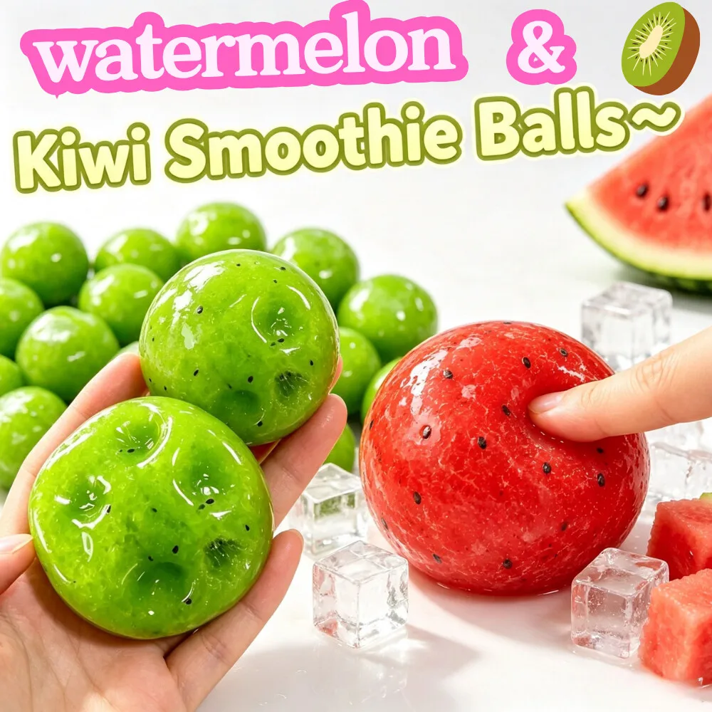 Hot Sale Squishy Handmade Watermelon Slush Toy Soft, Slow-Rebound Stress Relief Squeezy Toy Realistic Fruit Model Adult Gift