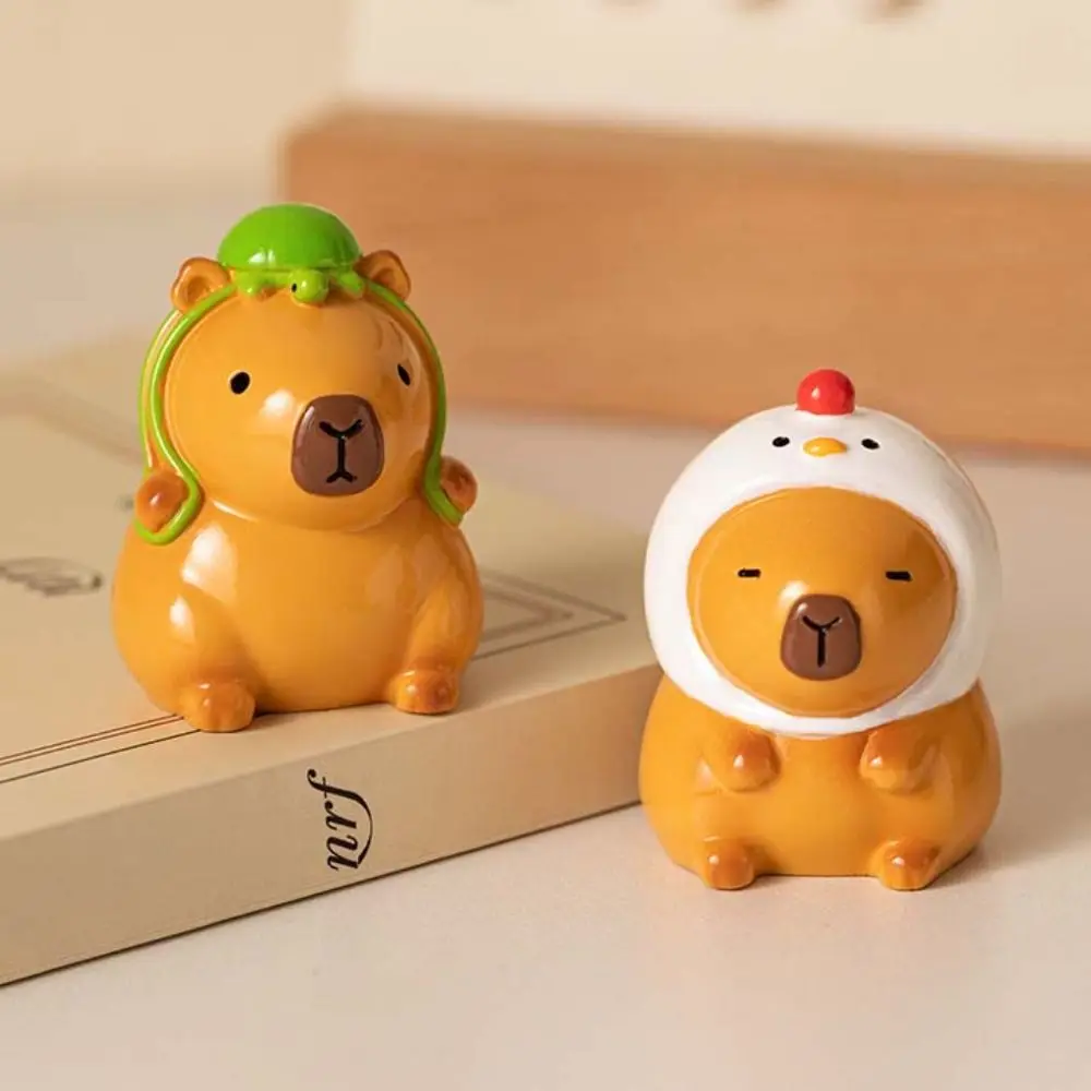 Cake Decoration Figure Capybara Figure Toys Model Cartoon Simulation Capibara Model Cute Capybara Animals Figures Children Toys