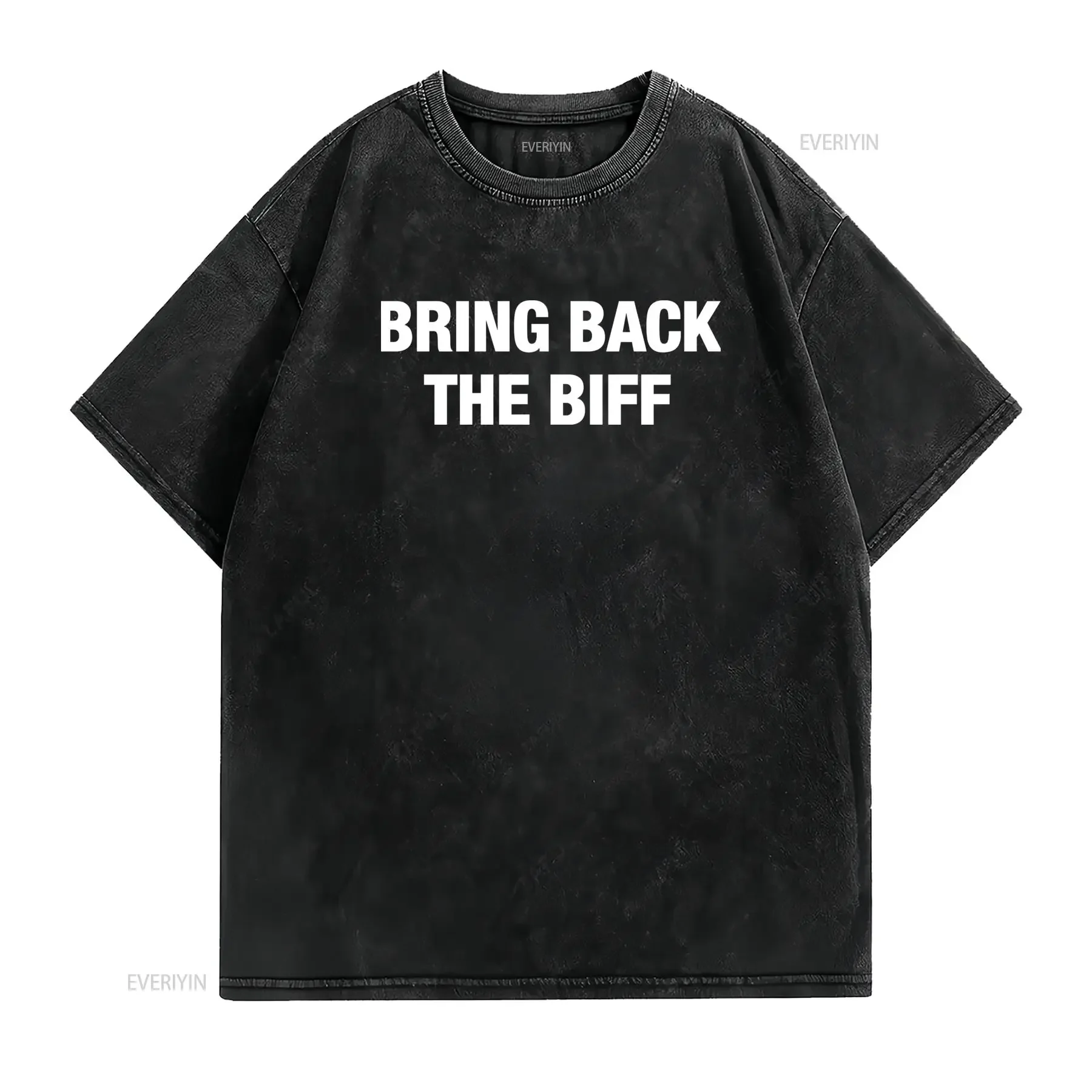 ' Bring Back The Biff T Shirt Iconic Print Casual Round Neck Fit Machine Washable Nostalgic Slogan for Attire Themed Events