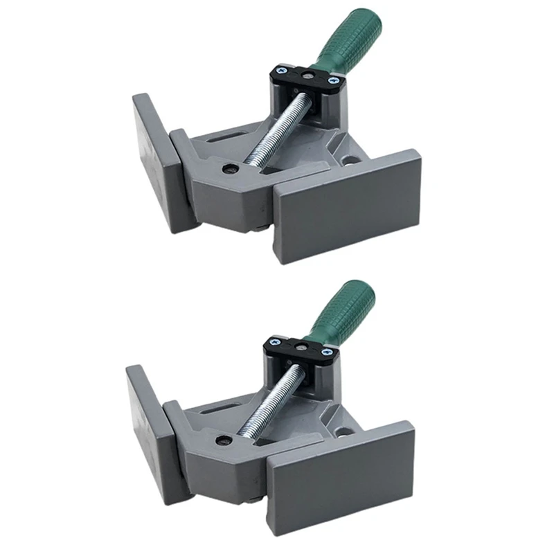 2PCS Right Angle Clip Clamp Single Handle 90 Degrees Angle Clamp Adjustable Swing Jaw For Carpentry Frame Metal Welding