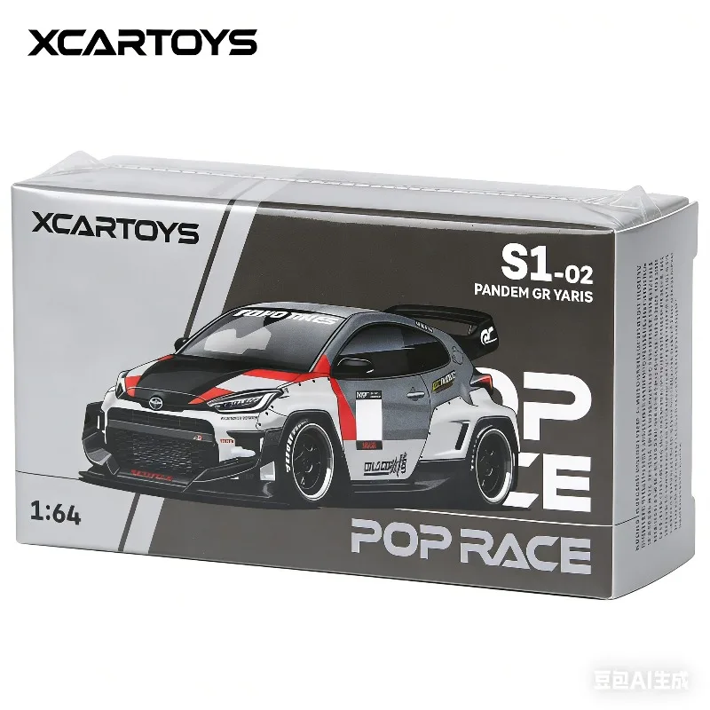 

XCARTOYS x POP RACE: 1/64 Scale PANDEM GR YARIS Diecast Car (Model S1-02)