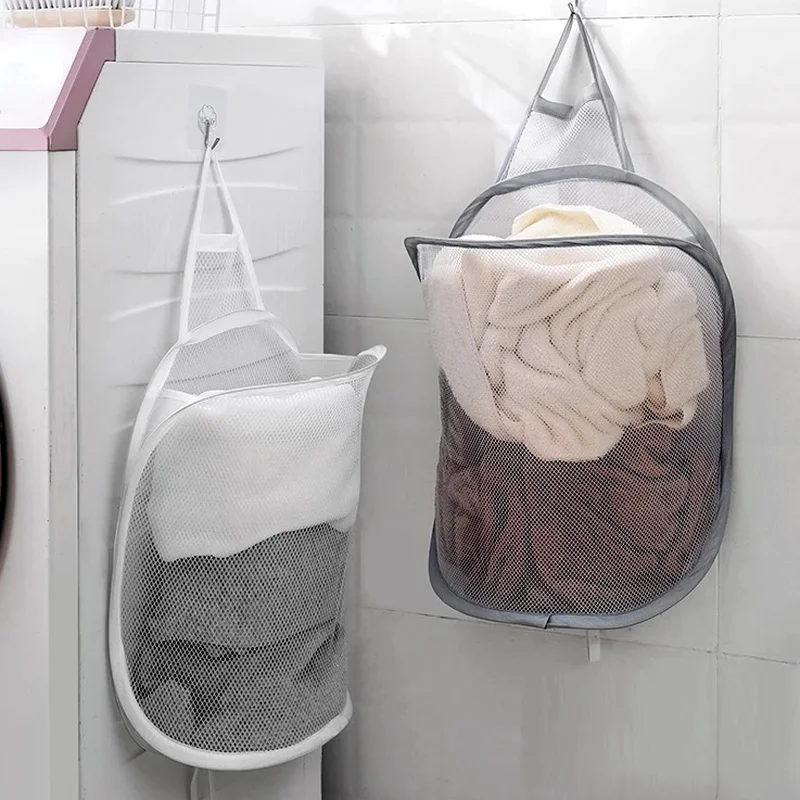 Portable Foldable Breathable Laundry Basket Wall Mounted Dirty Clothes Basket Bathroom Laundry Hamper Laundry Organizer