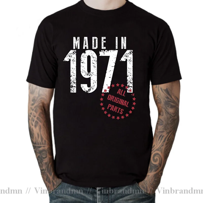 Vintage Made in 1970/1971/1972/1973/1974/1975/1976/1977/1978/1979 T shirt men Retro 1970s Apparel Father Dad Birthday T-shirt