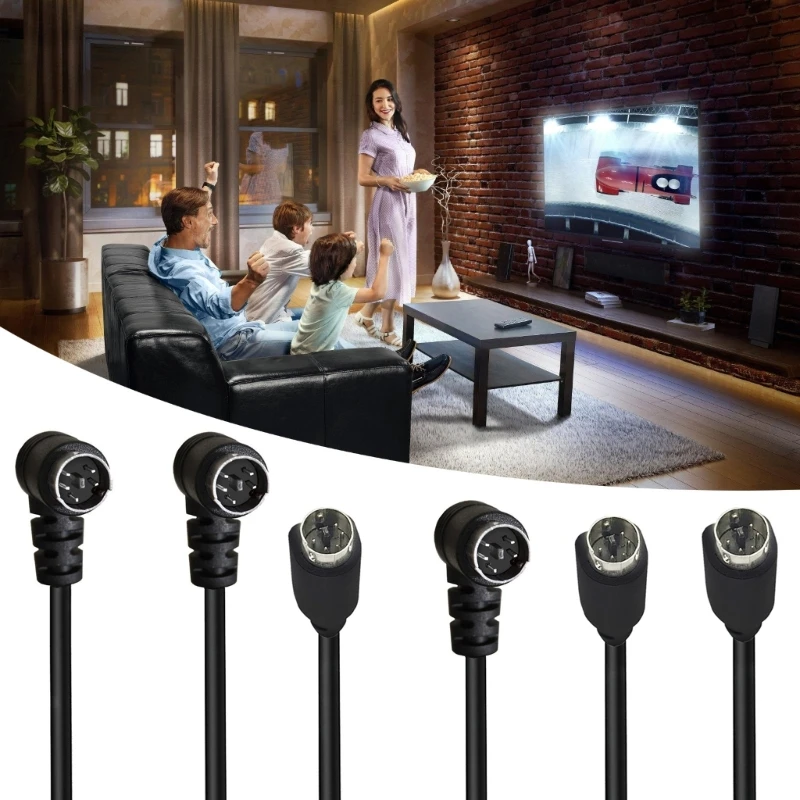 S Video kabel 5Pin laki-laki ke laki-laki mini DIN 5 jarum S garis Video memastikan pengalaman pendengaran yang jelas dan halus