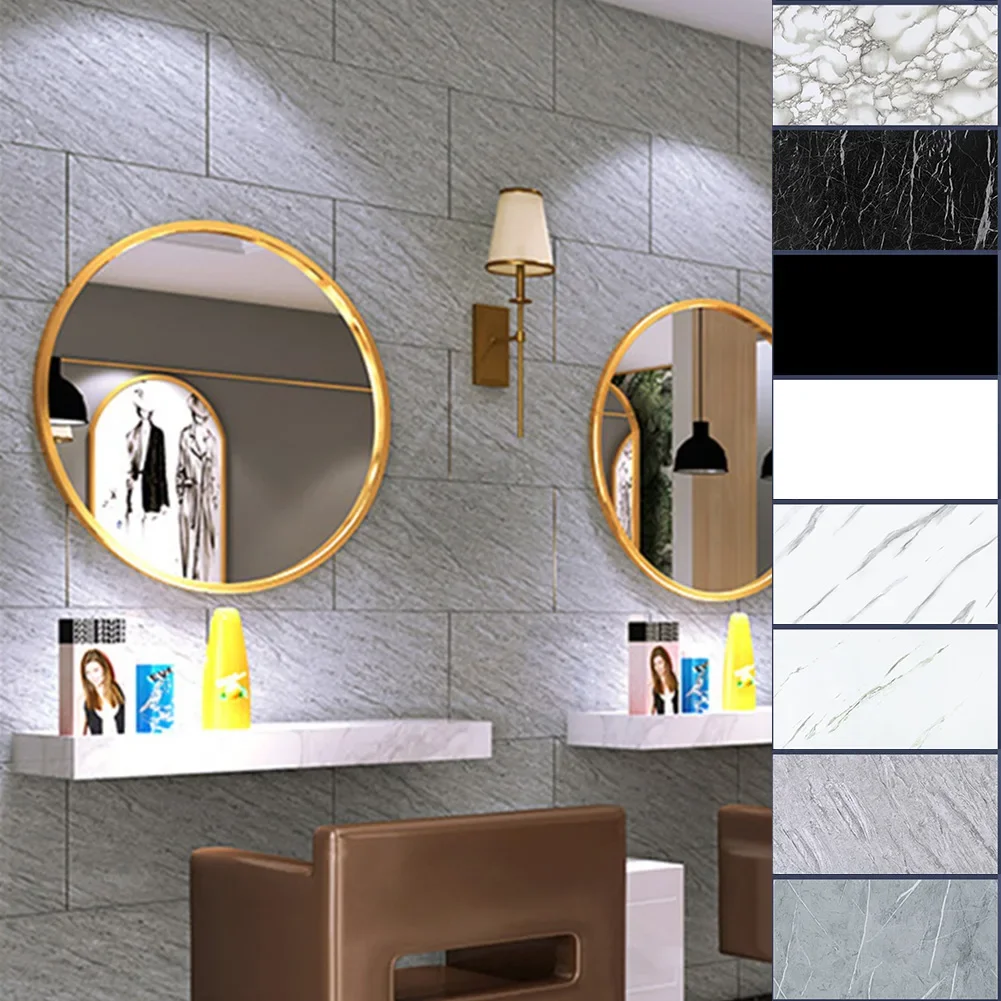 High Quality Wall Sticker Tile Stickers Backsplash DIY Flame Retardant Marble Tiles Sticker For Kitchen Bathroom