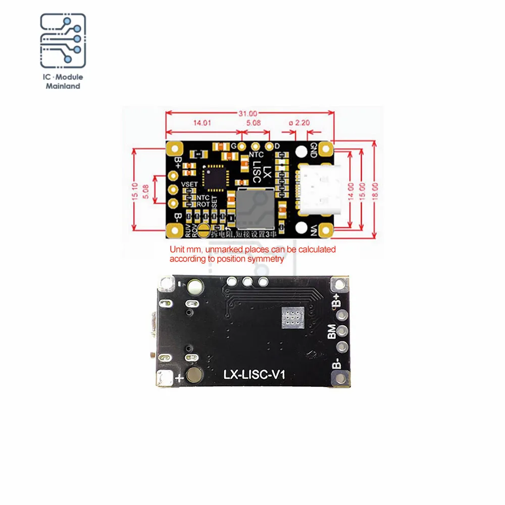 

15W High Power Li-ion Battery Pack Charging Pad Type-C USB 2-3S BMS 2S 3S Boost Fast Charge 3.7V Polymer Drone Charging Module