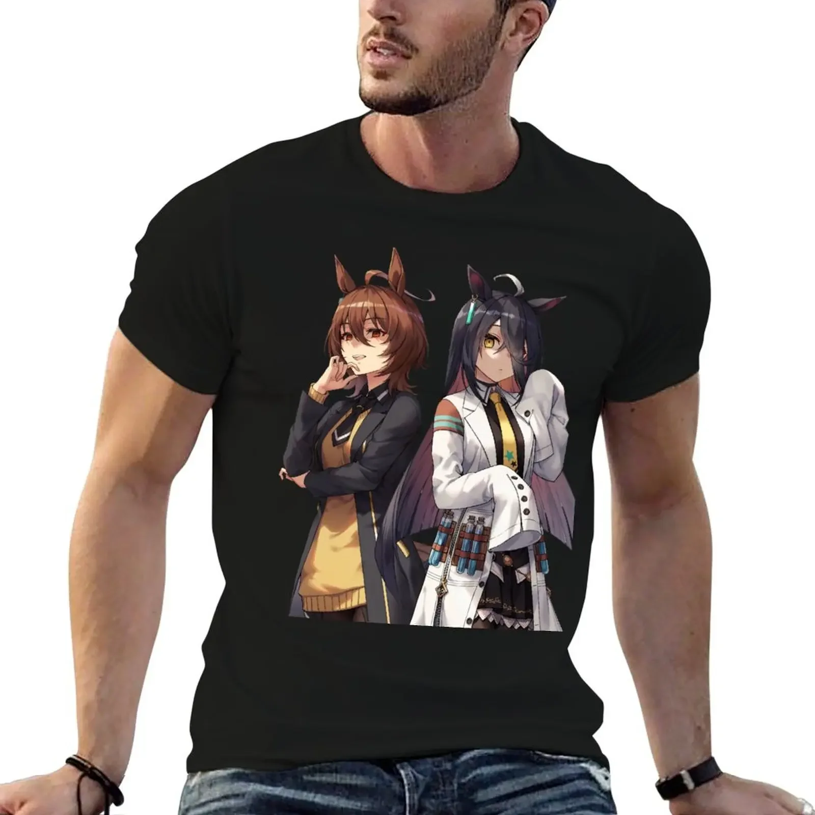 

Agnes Tachyon Manhattan Café Uma Musume T-Shirt man t shirt anime tshirt anime clothes mens workout shirts