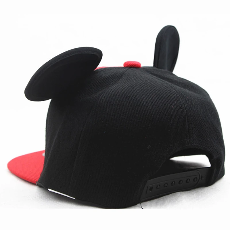 Disney Mickey Mouse Hat kreskówka słodkie duże ucho haftowane czapka bejsbolówka chłopców dziewczyny Hip Hop oddychająca czapka regulowany prezent urodzinowy