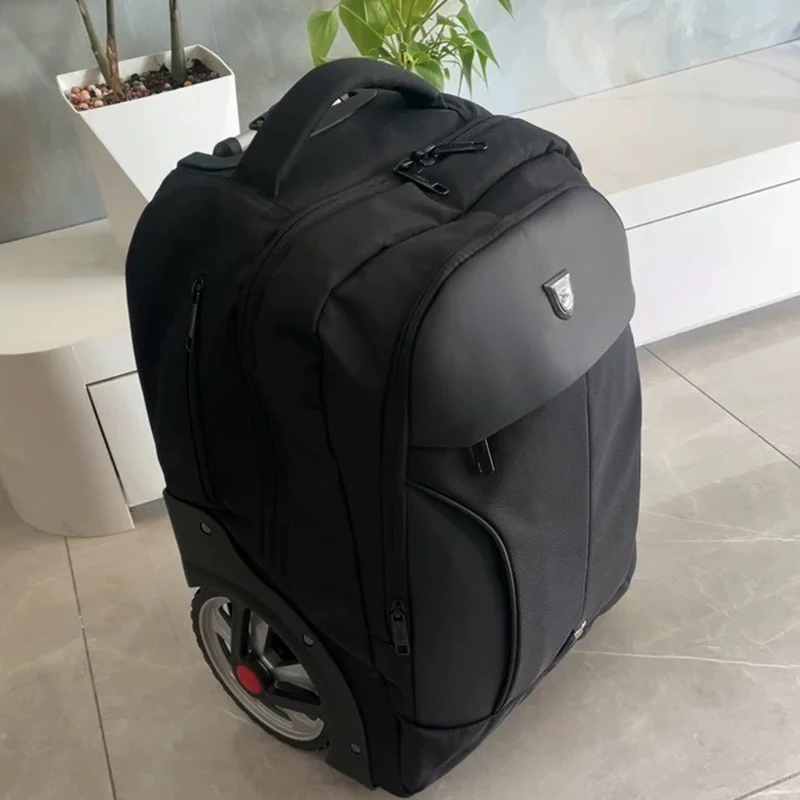 

Новый дизайн, тележка на колесиках, большая дорожная сумка на плечо для мужчин и женщин, чемодан большой вместимости, легкий интернат, вализ