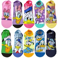 10Pairs miniso disney Unisex Anime Socks Men Women Hip Hop Street Style Novelty Funny Casual short boat Socks