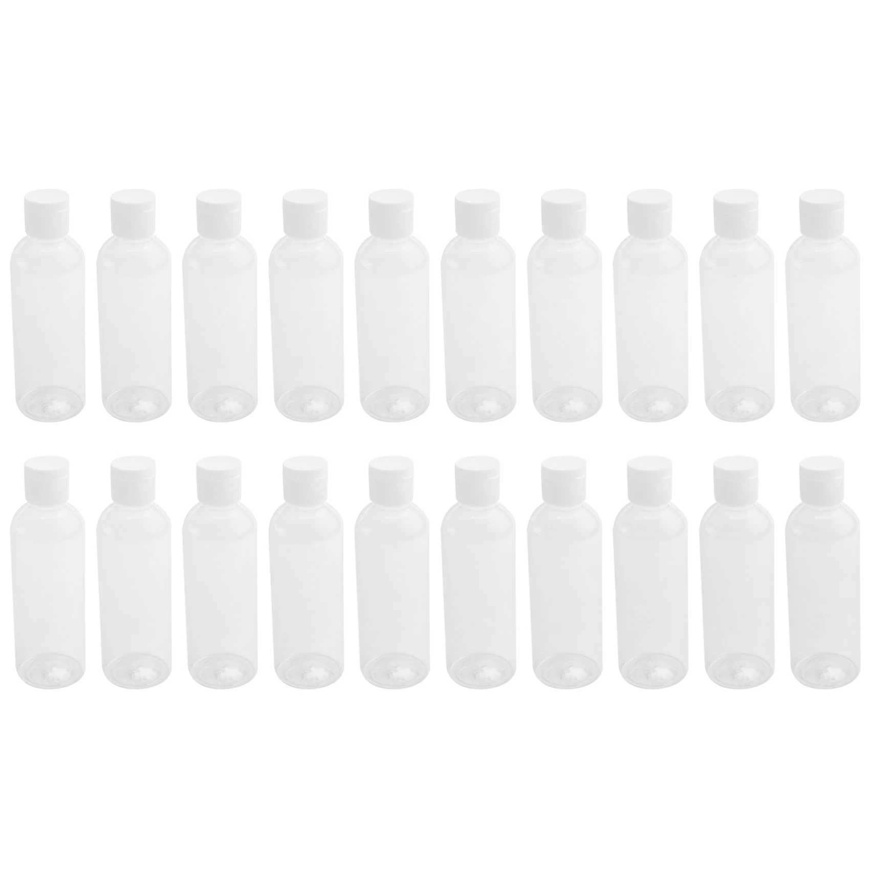 Botellas de plástico para champú, contenedor de viaje para cosméticos, loción, 100ml, 20 unidades