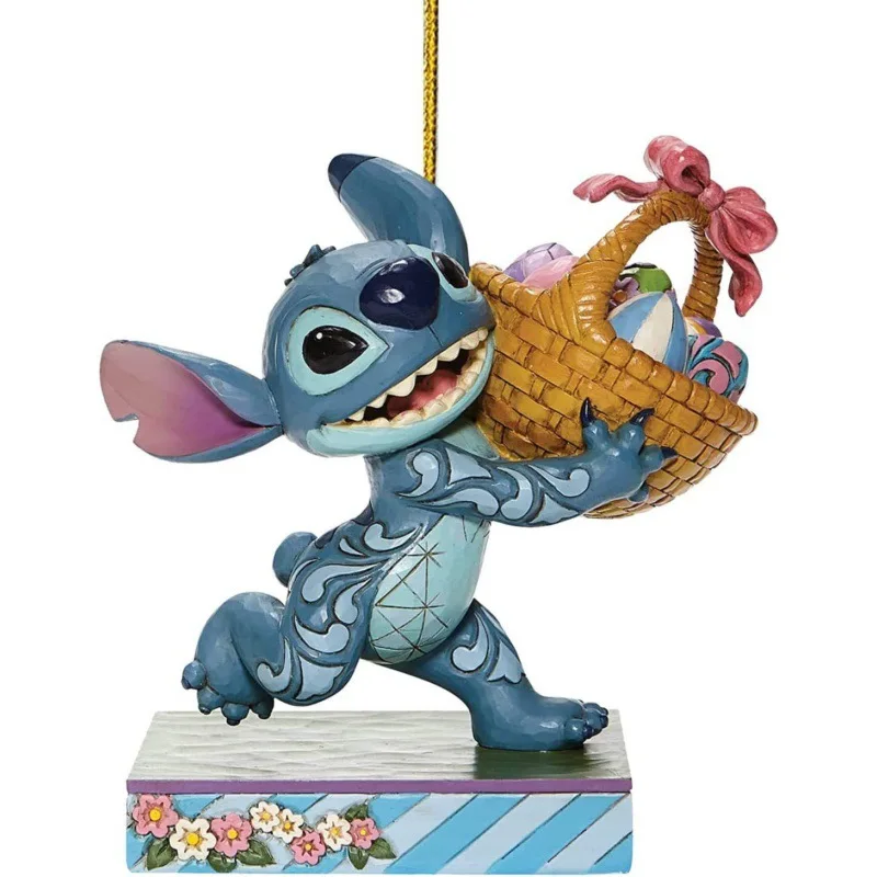 2D Disney Lilo & Stitch Christmas Tree Pendant Cartoon Kawaii Stitch Acrylic Ornaments Party Supplies Kids Toys Birthday Gifts R