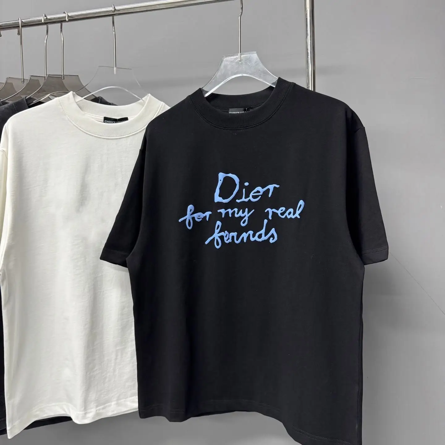 Camiseta de Diseñador para Hombre al por Mayor, 100% Algodón, con Letras Impresas, Informal, de Verano, de Alta Calidad, Lujosa, de Moda, Talla Grande