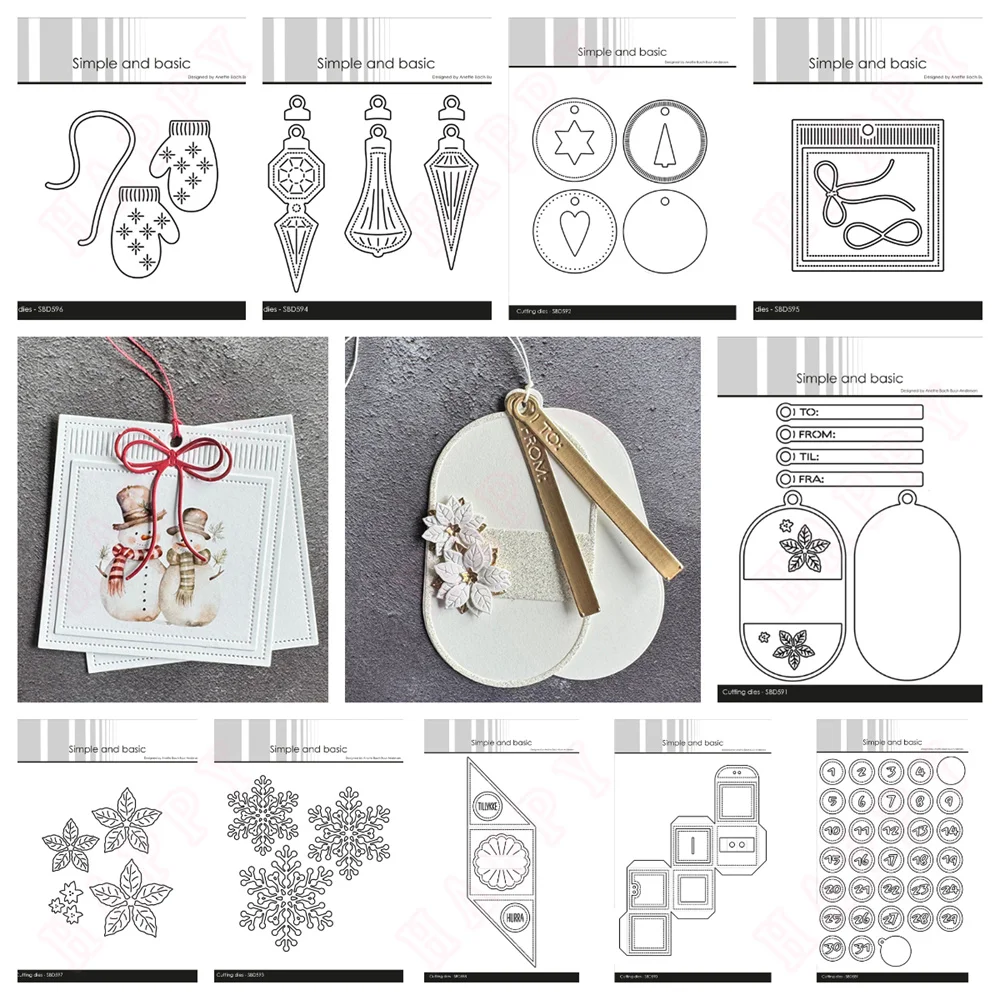 

Square Gift Tag Metal Cutting Dies Craft Decoration Scrapbook Embossing Template DIY Greeting Card Handmade Christmas 2025 New