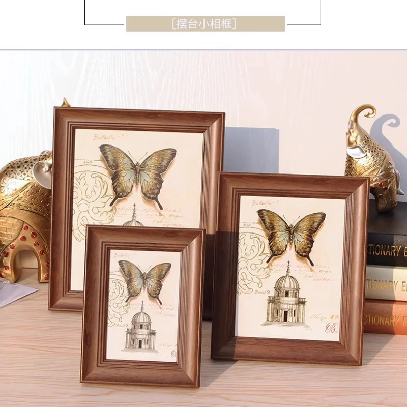 Picture Frame Wood Double Photo Transparent Decoration Interior Frame Decorative Poca Stand Marco Para Poster Home Decoration